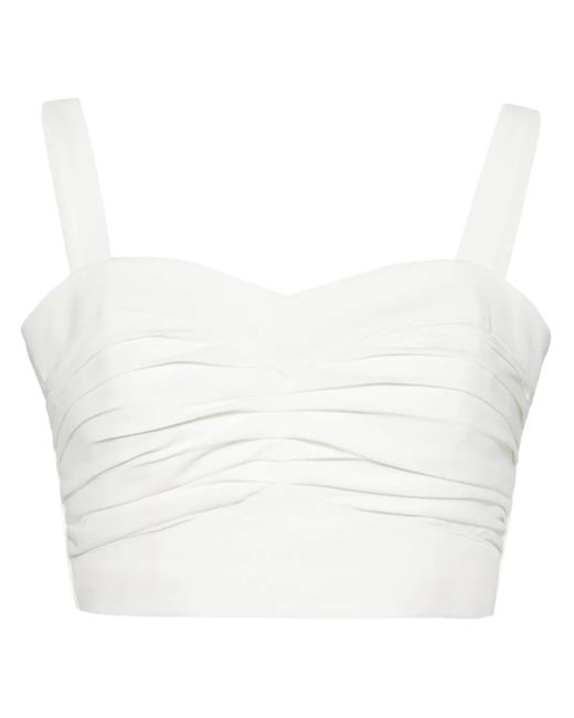 Bambah White Hibiscus Bustier