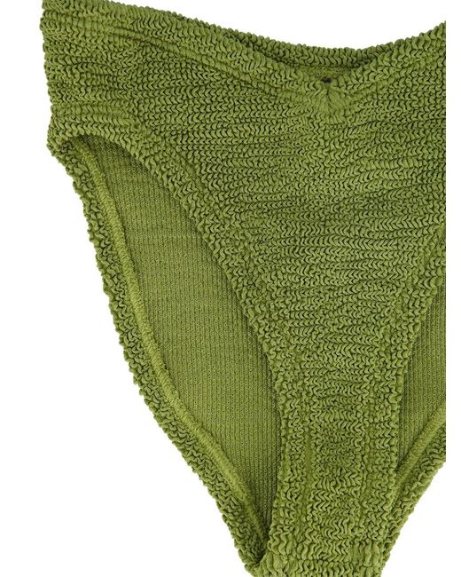 Hunza G Green Angel Metallic Crinkle Bikini