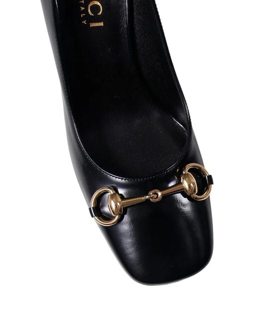 Gucci Black Signora Horsebit Pumps