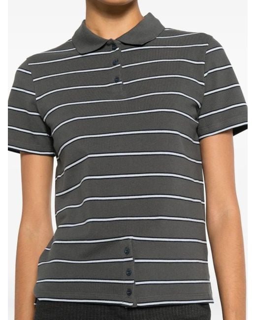 Paloma Wool Julieta Gestreepte Top Met Knopen in het Gray