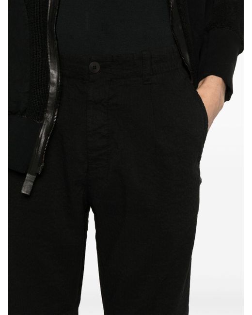 Pantalon à détails plissés Transit pour homme en coloris Black
