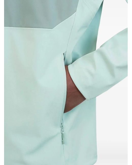 Gramicci Green Panelled Zip-Up Hoodie for men