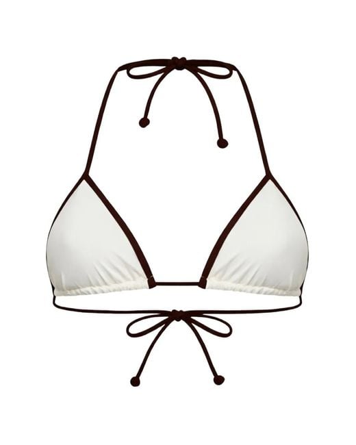 Mc2 Saint Barth Black Leah String Triangle Bikini Top