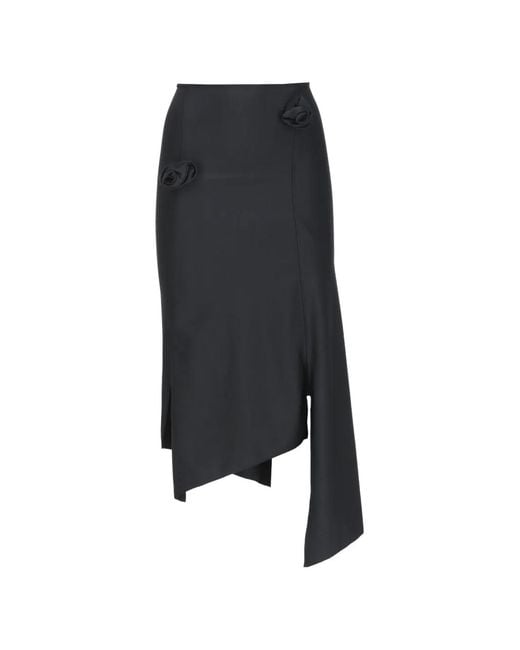 Coperni Black Flower Skirt