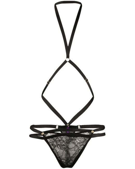 Maison Close Black Removable Harness Thong