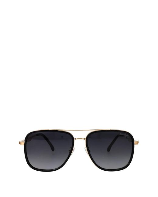Carrera Black Pilot-Frame Double-Bridge Sunglasses