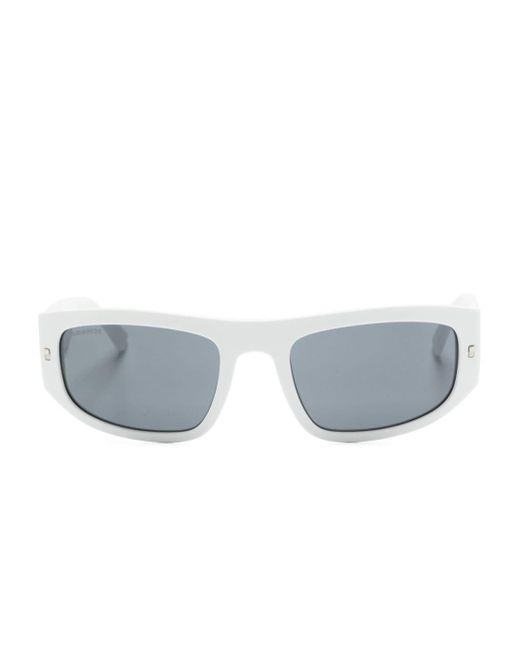 DSquared² Gray Icon Rectangle-frame Sunglasses for men