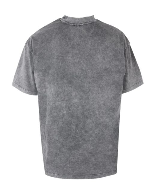 MSGM Gray Graphic T-Shirt for men