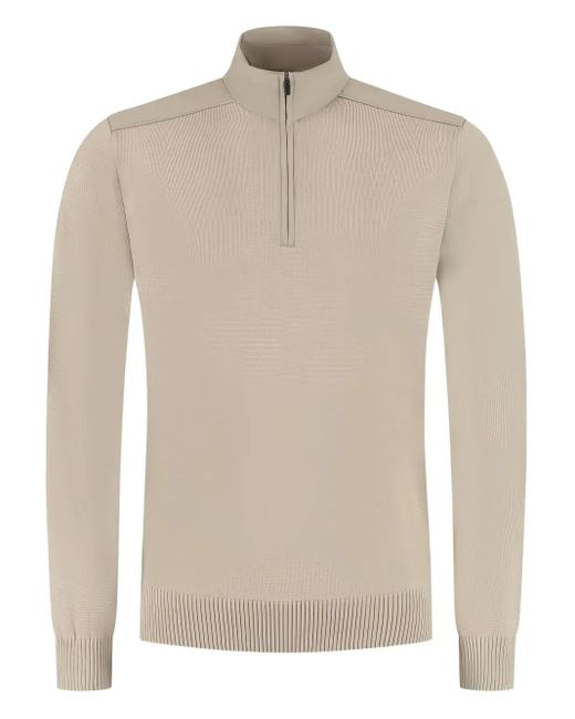 Paul & Shark Natural Half-zip Ribbed Sweater for men