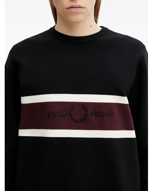Fred Perry Black Sweat À Broderies for men