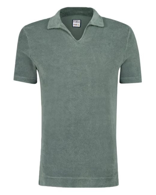 メンズ Fedeli テリークロス Tシャツ Green