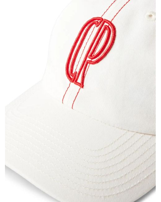 Claudie Pierlot White Embroidered Cp Monogram Cap