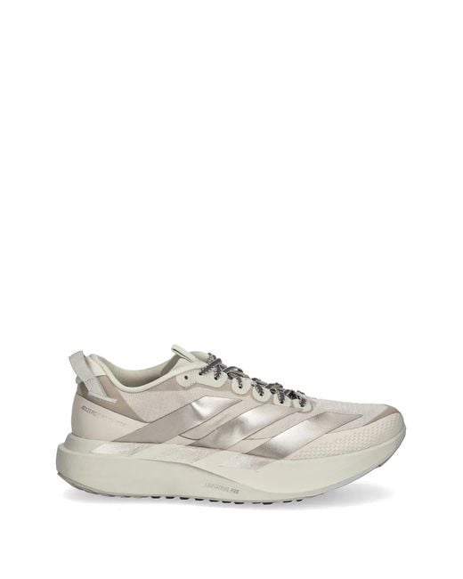 Adidas White Adizero Evo Sl Atr Striped Sneakers