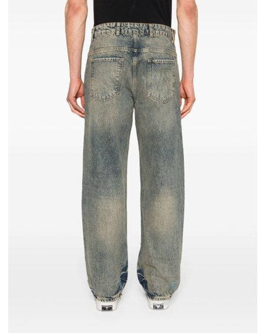Represent R3D Straight-Leg-Jeans im Distressed-Look in Gray für Herren