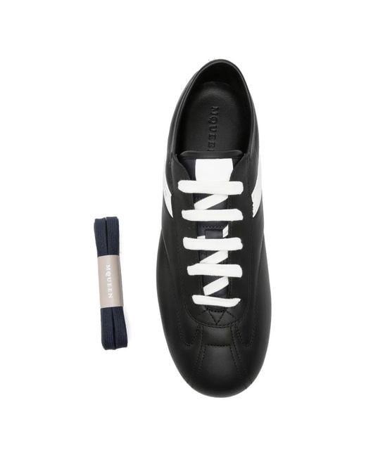 McQueen Black Boxe Low-Top Sneakers