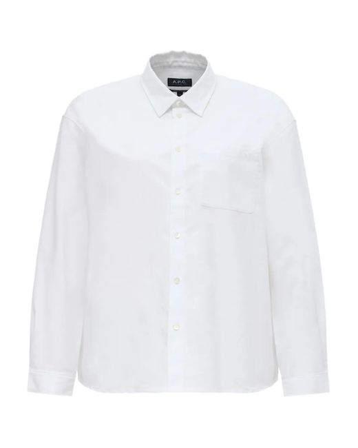 A.P.C. White Button-Down Shirt