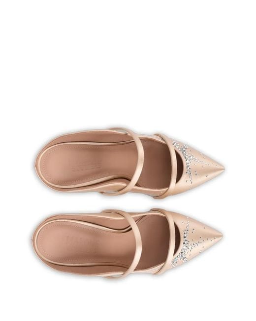 Malone Souliers Pink Maureen Rhinestone-Embellished Mules