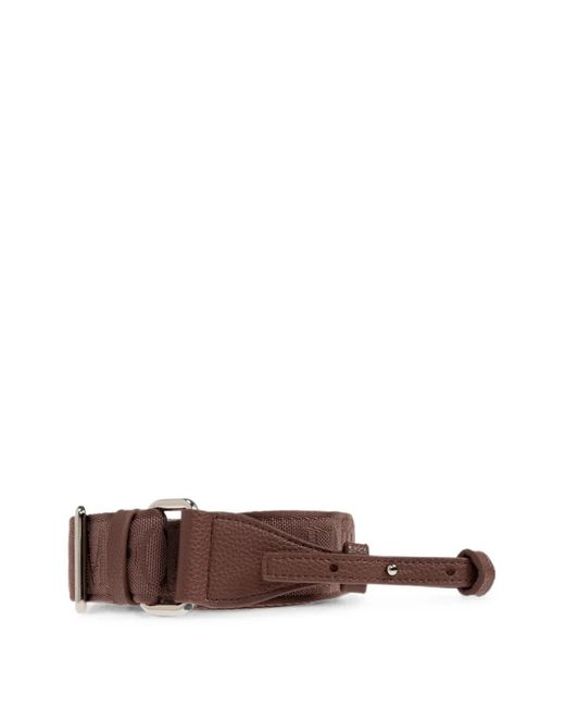 Emporio Armani Brown Sac Cabas Grainé À Logo Imprimé