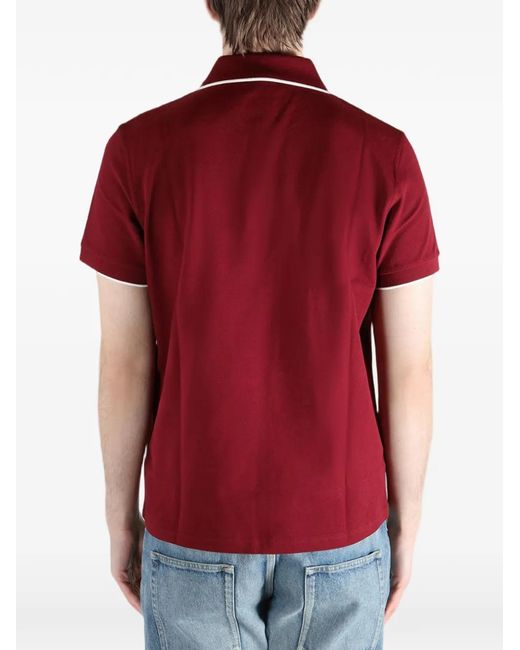 Saint Laurent Red Cassandre Polo Shirt for men