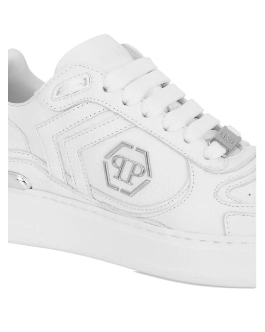Philipp Plein White Pit-Stop Sneakers
