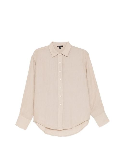 James Perse Natural Linen Button-Up Shirt