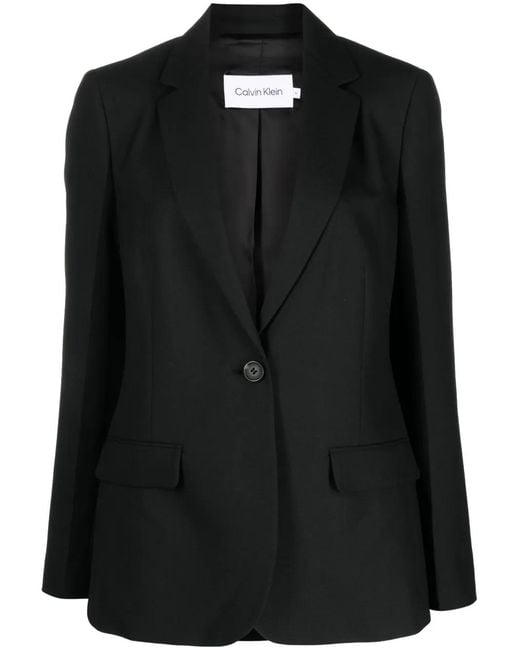 Calvin Klein Black Single-Breasted Tailored Blazer