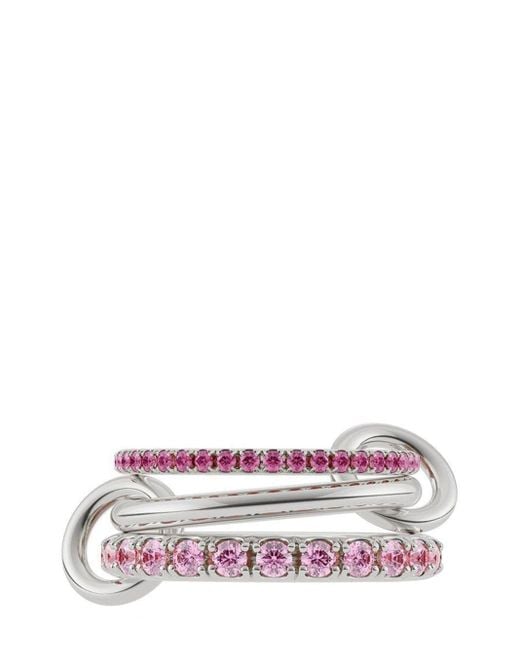 Spinelli Kilcollin White Sterling Silver Norah Sapphire Ring