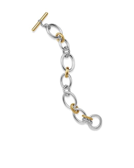 David Yurman White 18Kt Dy Mercer Chain Diamond Bracelet (25Mm)