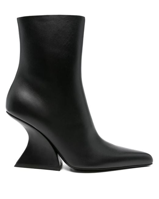 Mugler Black 100Mm Pointed-Toe Sculpted-Heel Boots