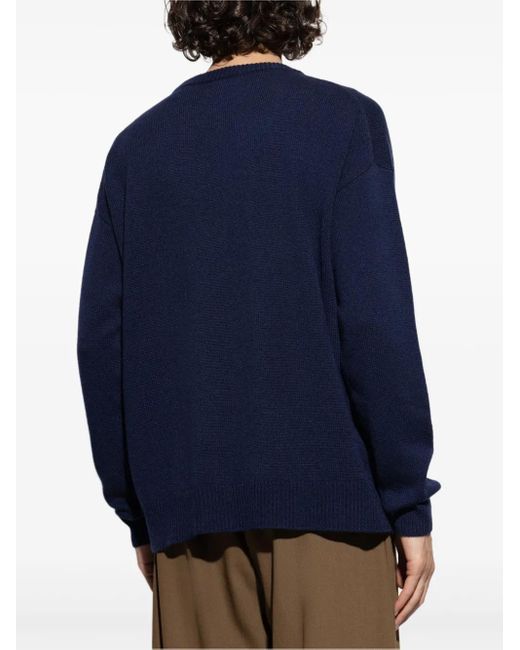 Jil Sander Trui Met Ronde Hals in het Blue voor heren