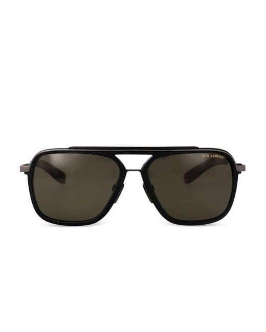 Dita Eyewear Black Lsa-400 Pilot-Frame Sunglasses for men