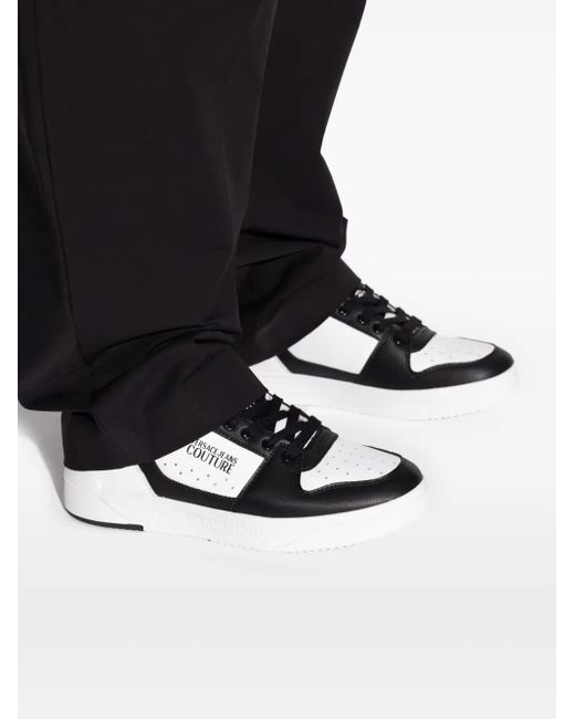 Versace Jeans Couture Black Sports Shoes With Printed Logo for men