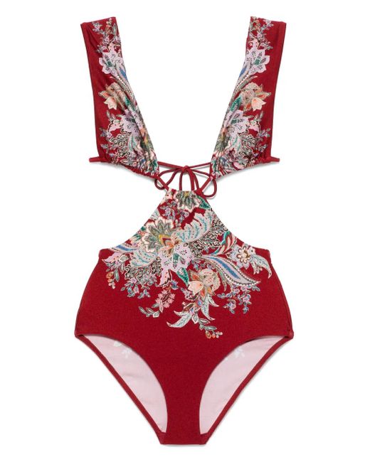 Zimmermann Rhiannon ワンピース水着 Red