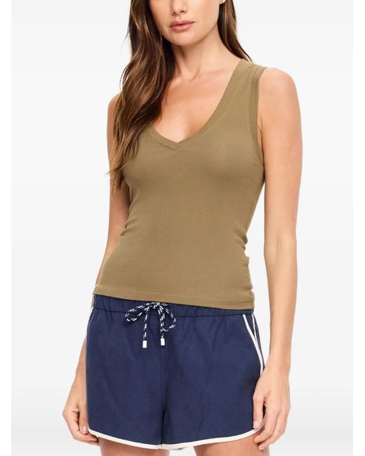 The Upside Blue Abby V-Neck Tank Top