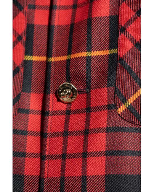McQueen Red Wool Shirt for men