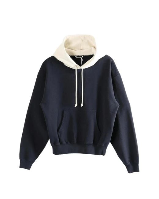 Auralee Blue Drawstring Hoodie