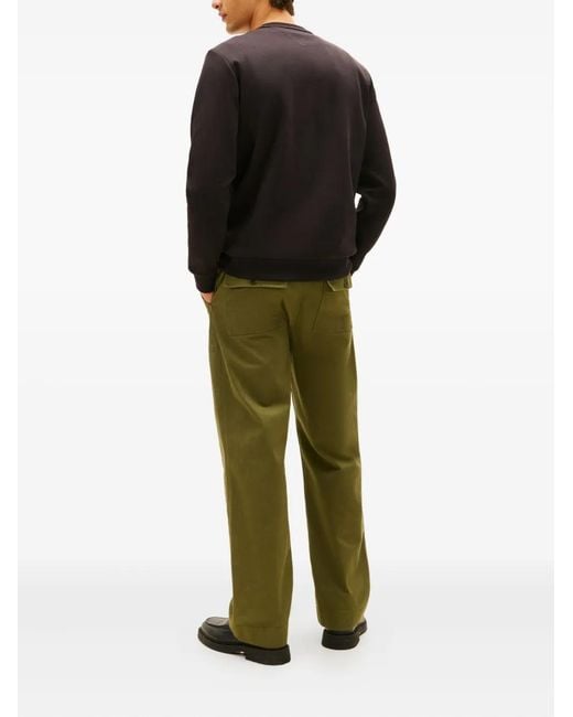Tommy Hilfiger Black Logo-Patch Sweater for men