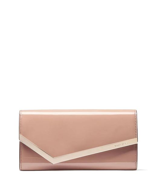 Jimmy Choo Pink Emmie-Detail Clutch Bag