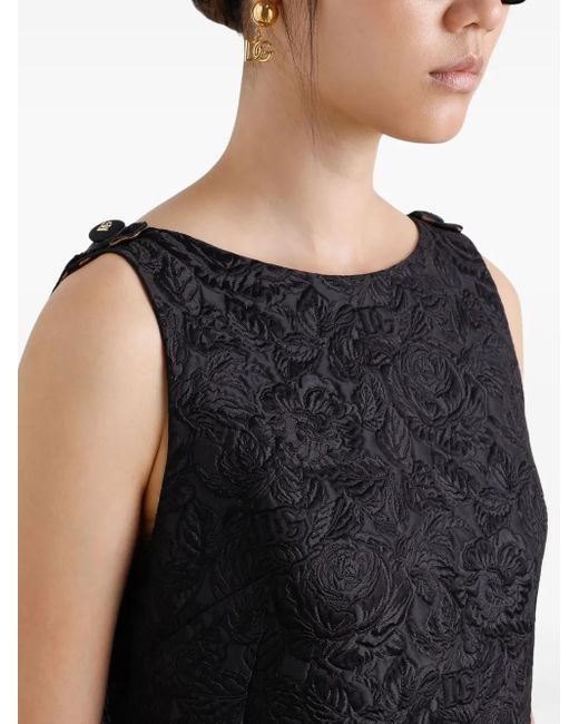 Dolce & Gabbana フローラル ミニドレス Black
