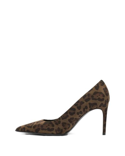 Sergio Levantesi Brown Leopard-Pattern Pumps