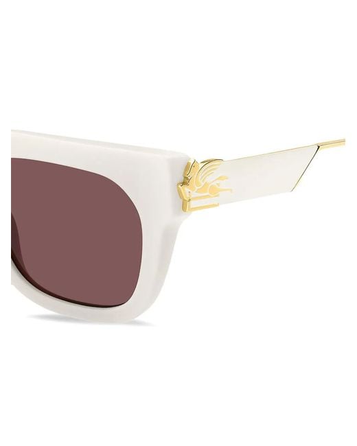 Etro Purple Bold Pegaso Square-Frame Sunglasses