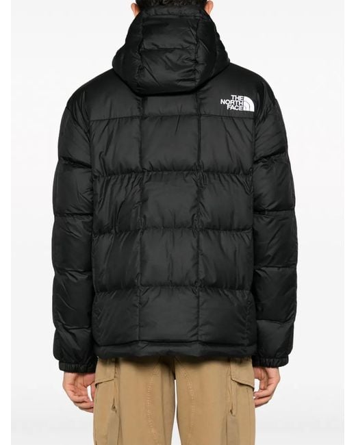 The North Face Black Lhotse Logo-Print Padded Jacket for men