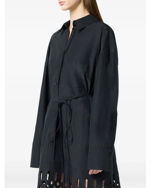 Blumarine Black Cutout Shirt Dress