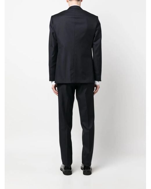 D4.0 Blue Single-Breasted Wool Suit for men