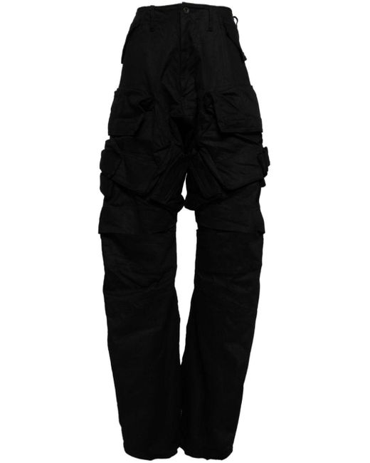 Cargo cotton blend trousers di Julius in Black da Uomo