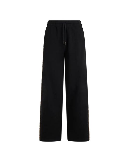 Burberry Black Check-Panel Track Pants