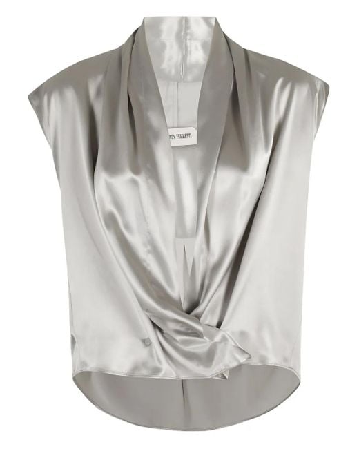 Alberta Ferretti Gedrapeerde Top in het Gray