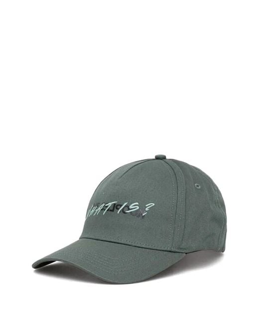 The Kooples Green Embroidered Cap for men