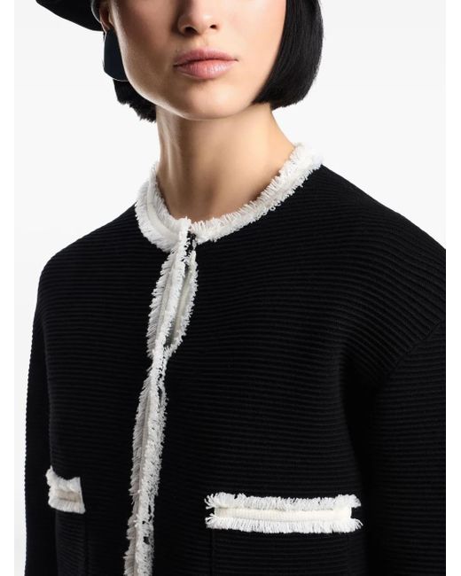 Emporio Armani Black Crewneck Blazer Jacket
