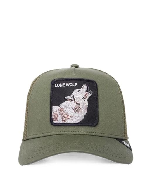 Goorin Bros Green Lone Wolf Mesh-Panel Cap for men